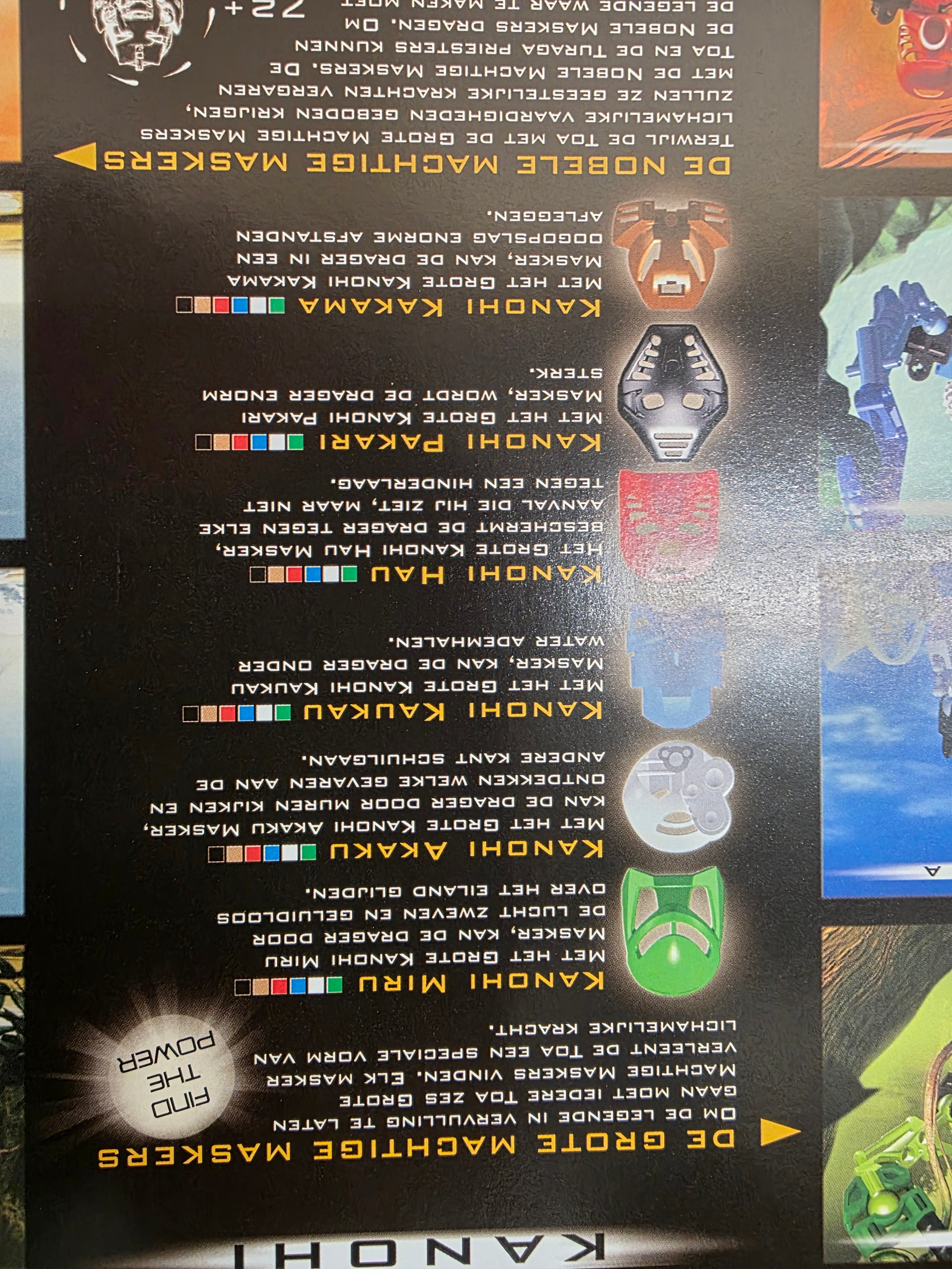 Vintage LEGO Bionicle Tahu en Muaka Poster - A3 Dubbelzijdig - Origineel Winkelmateriaal