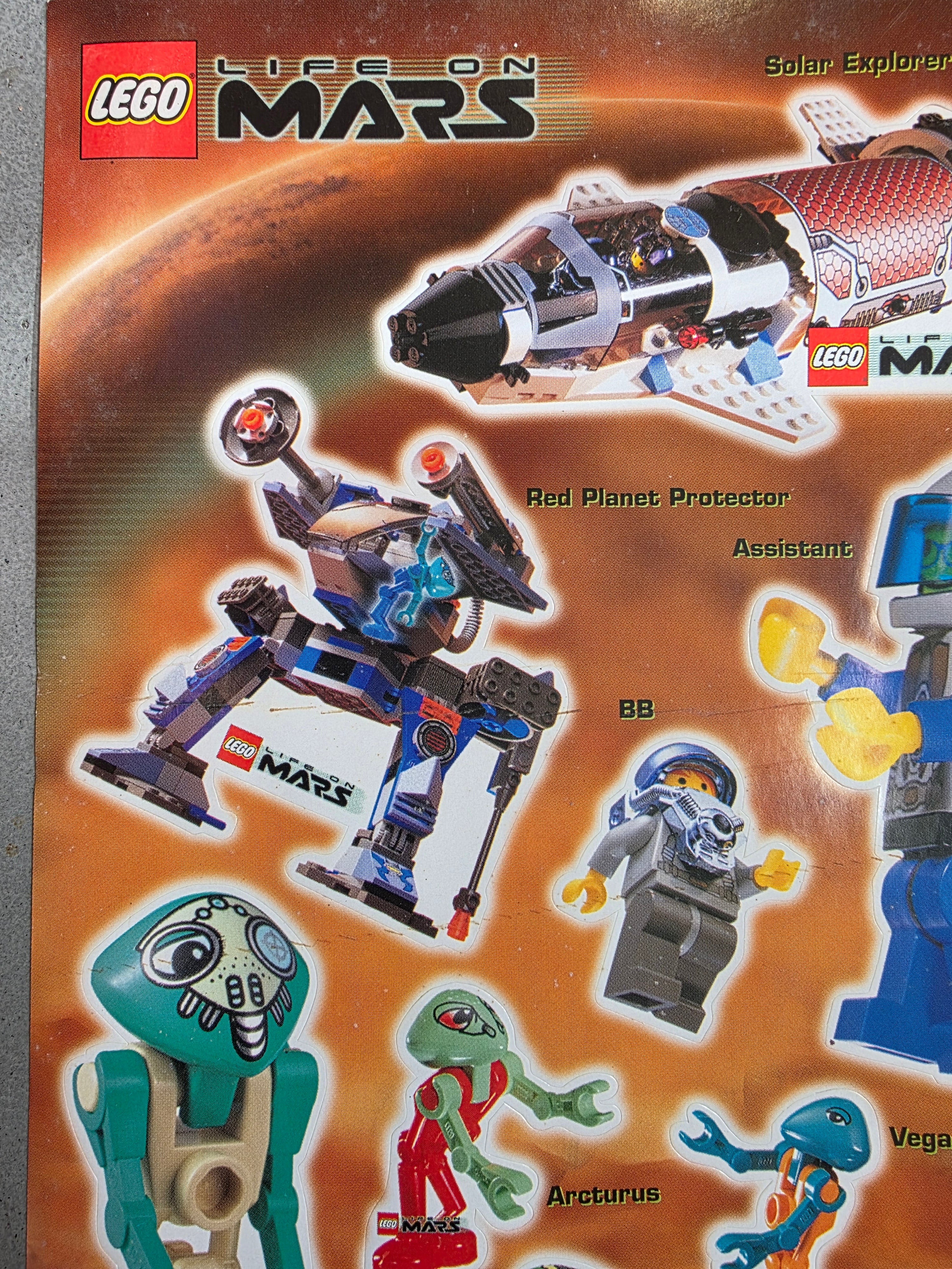Lego Life on Mars stickervel A5 Formaat