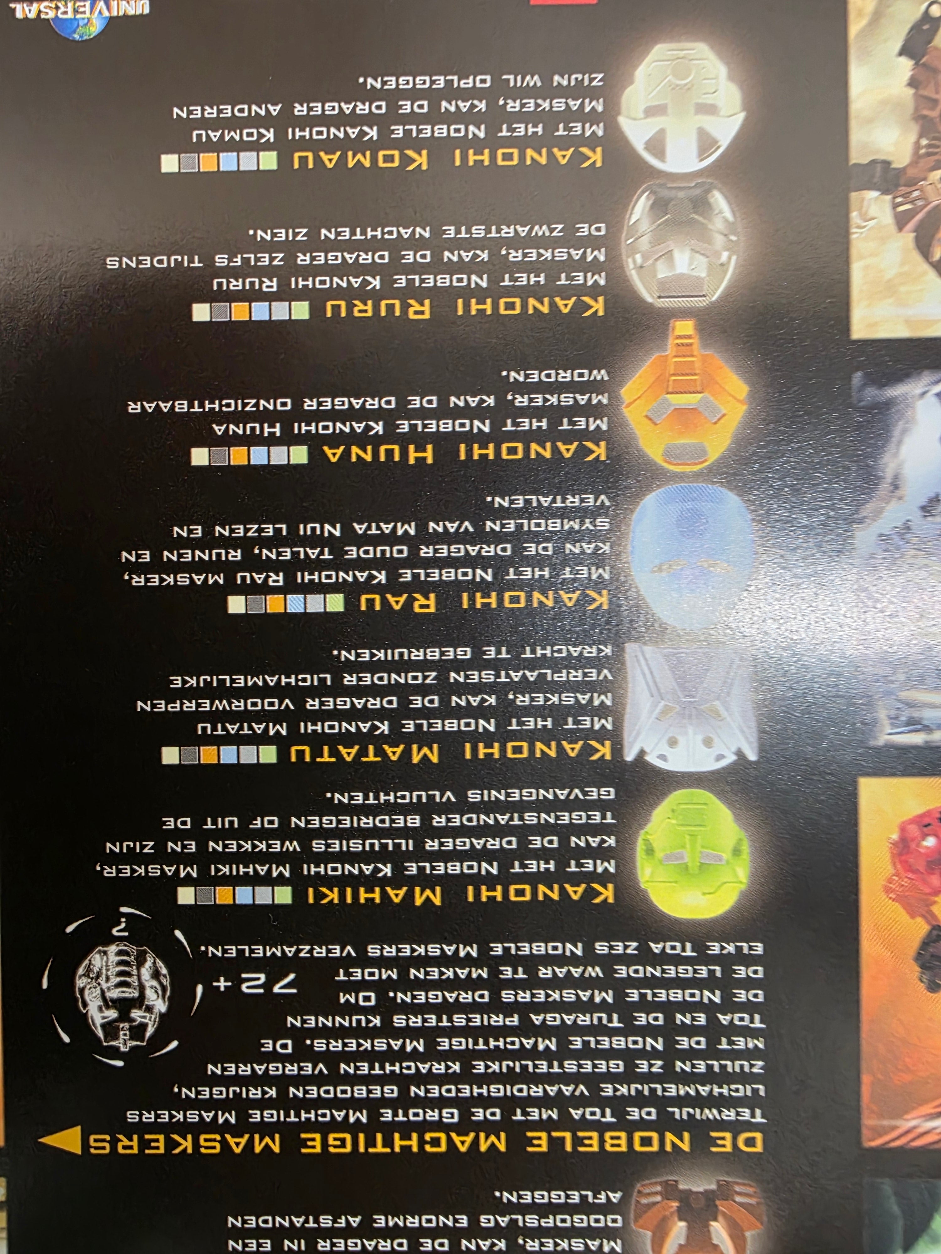 Vintage LEGO Bionicle Tahu en Muaka Poster - A3 Dubbelzijdig - Origineel Winkelmateriaal