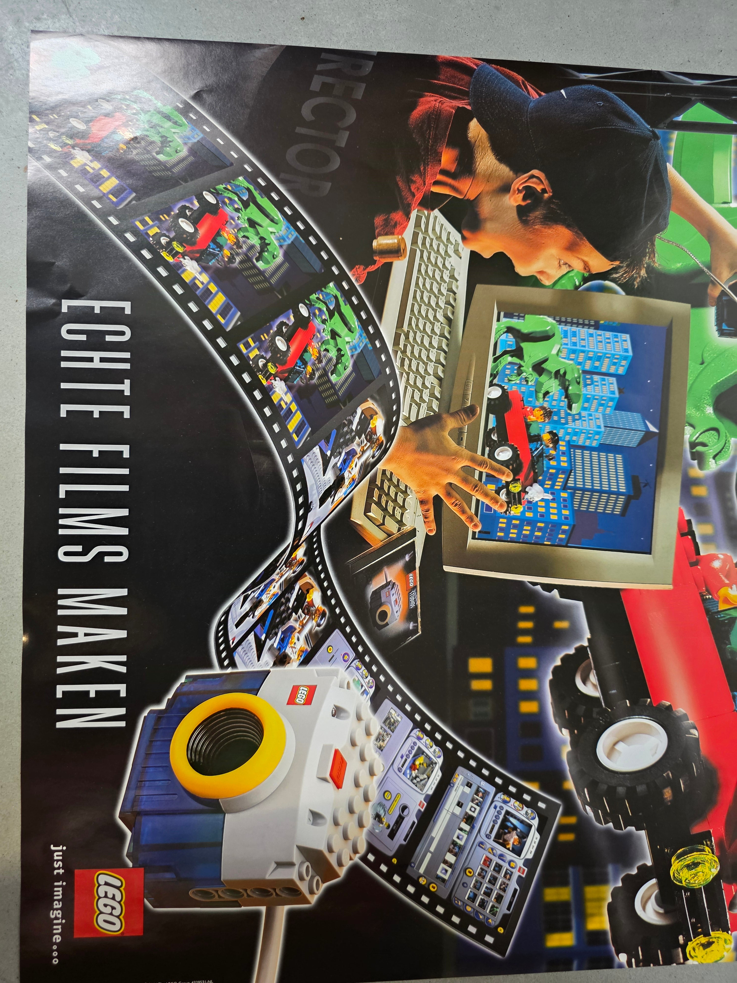 Vintage LEGO Studios Poster - 48x67,5 cm - Origineel Winkelmateriaal