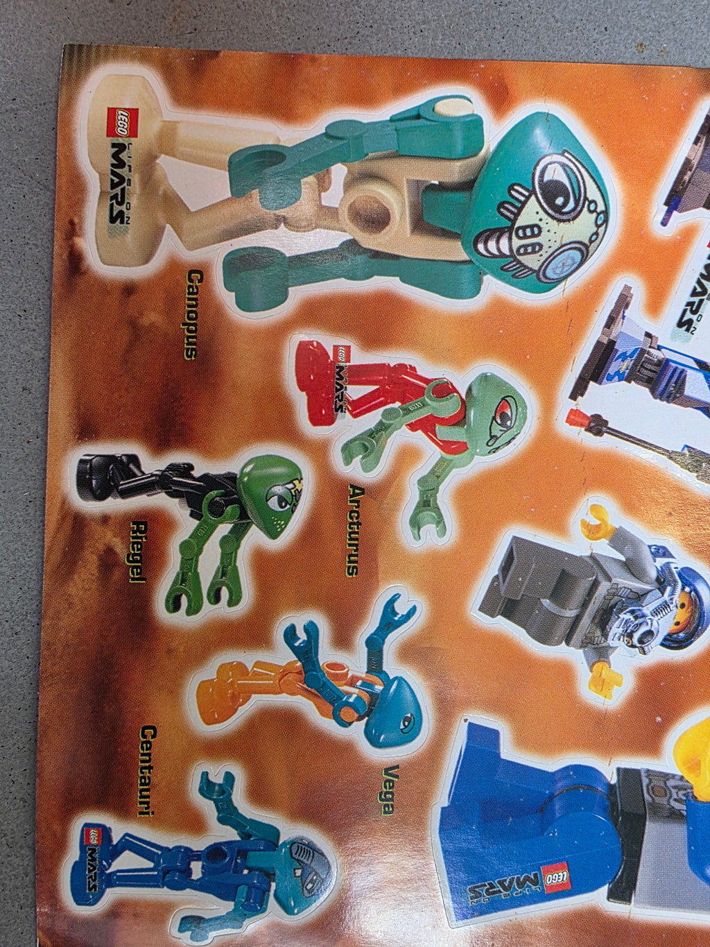 Lego Life on Mars stickervel A5 Formaat