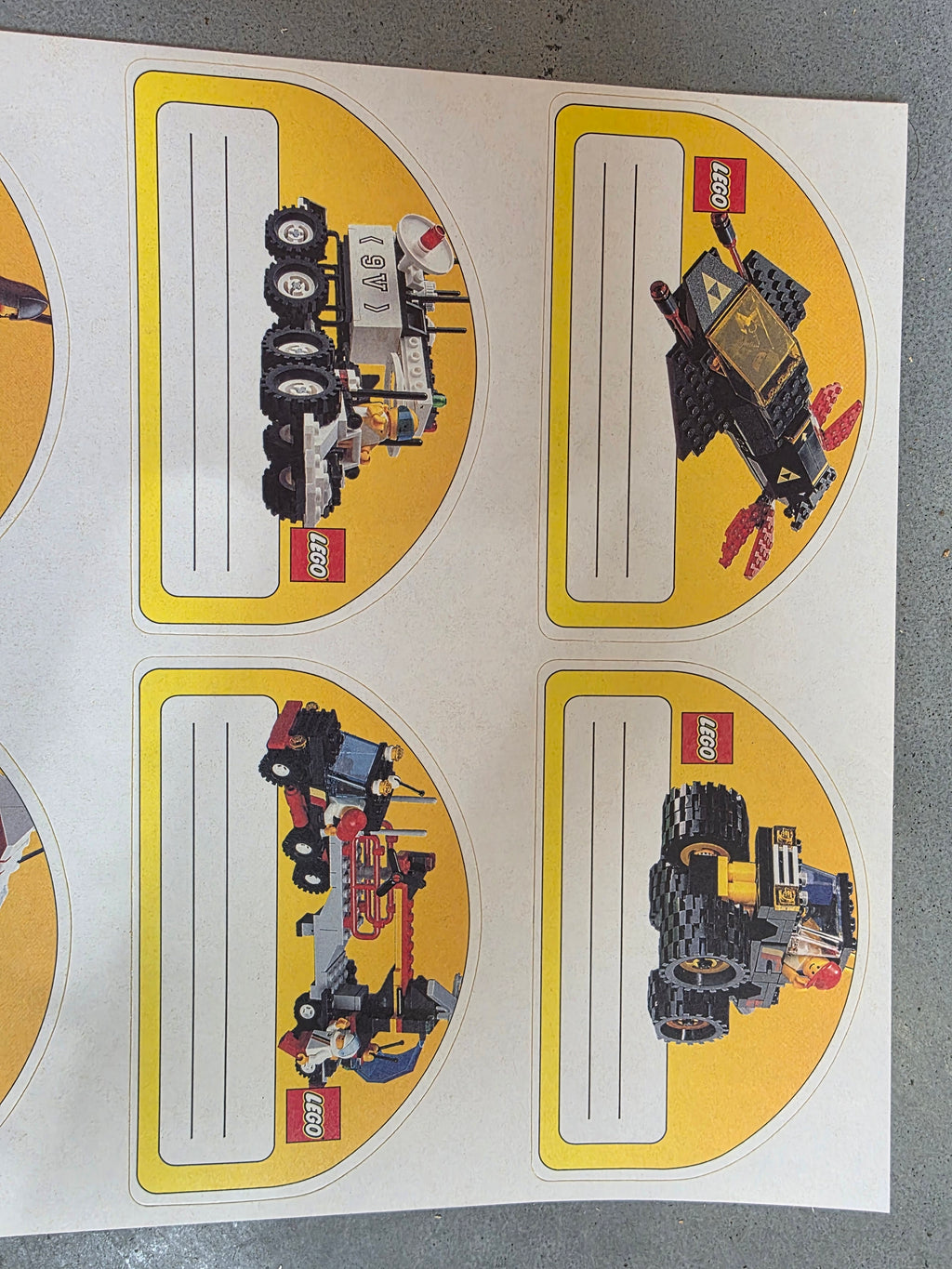 Lego Vintage stickervel A4