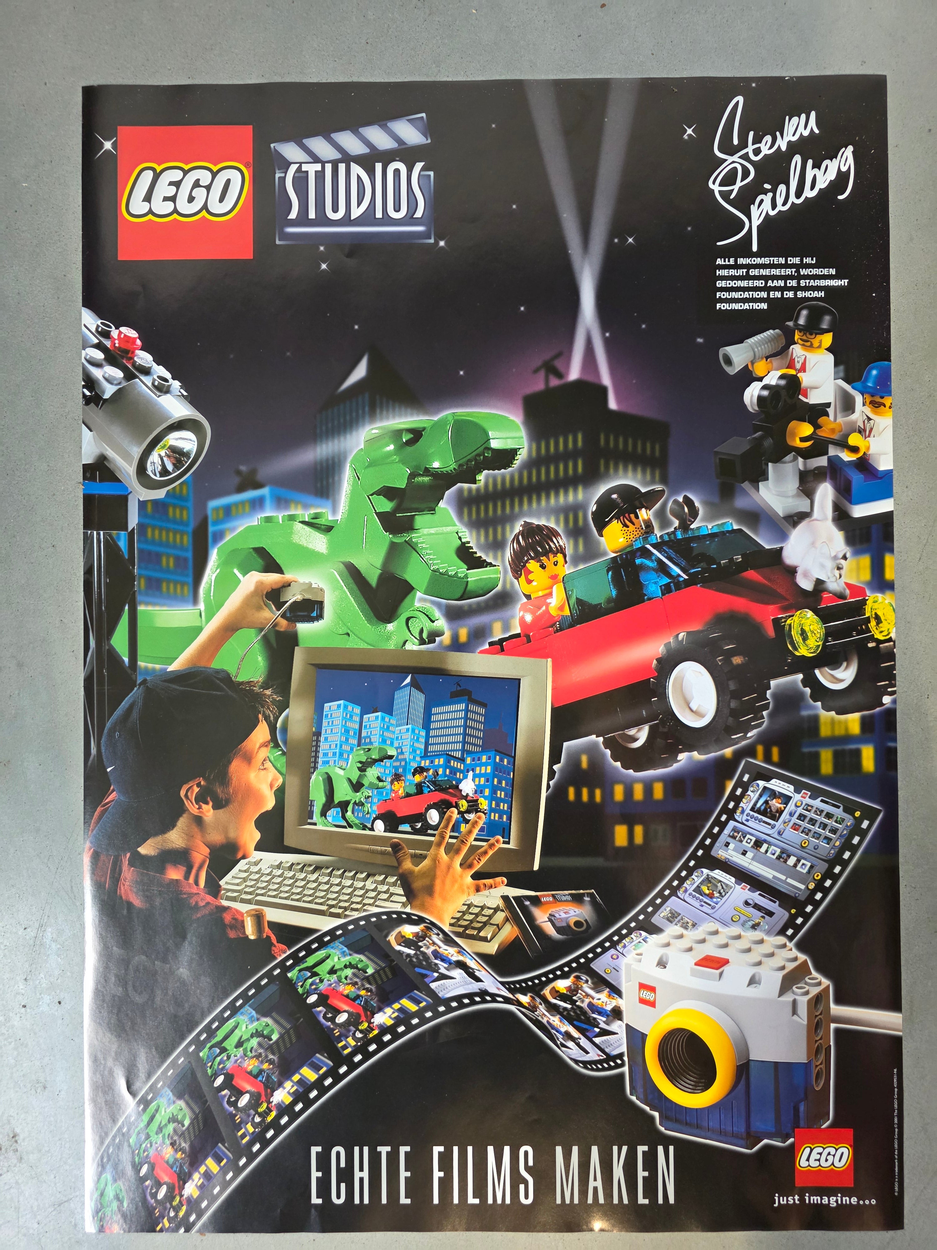 Vintage LEGO Studios Poster - 48x67,5 cm - Origineel Winkelmateriaal