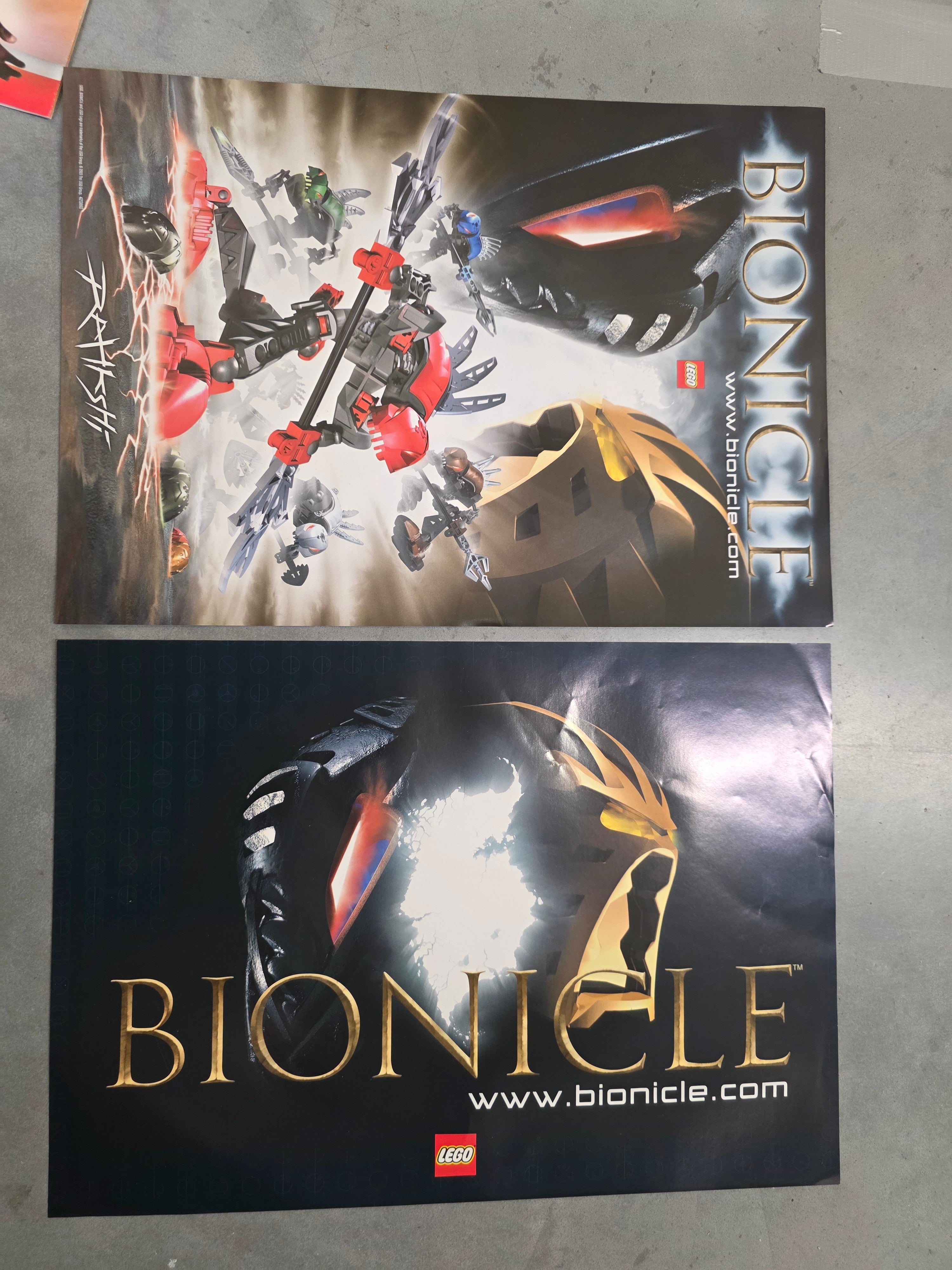 Vintage LEGO Bionicle Rahkshi Poster - A3 Dubbelzijdig - Origineel Winkelmateriaal