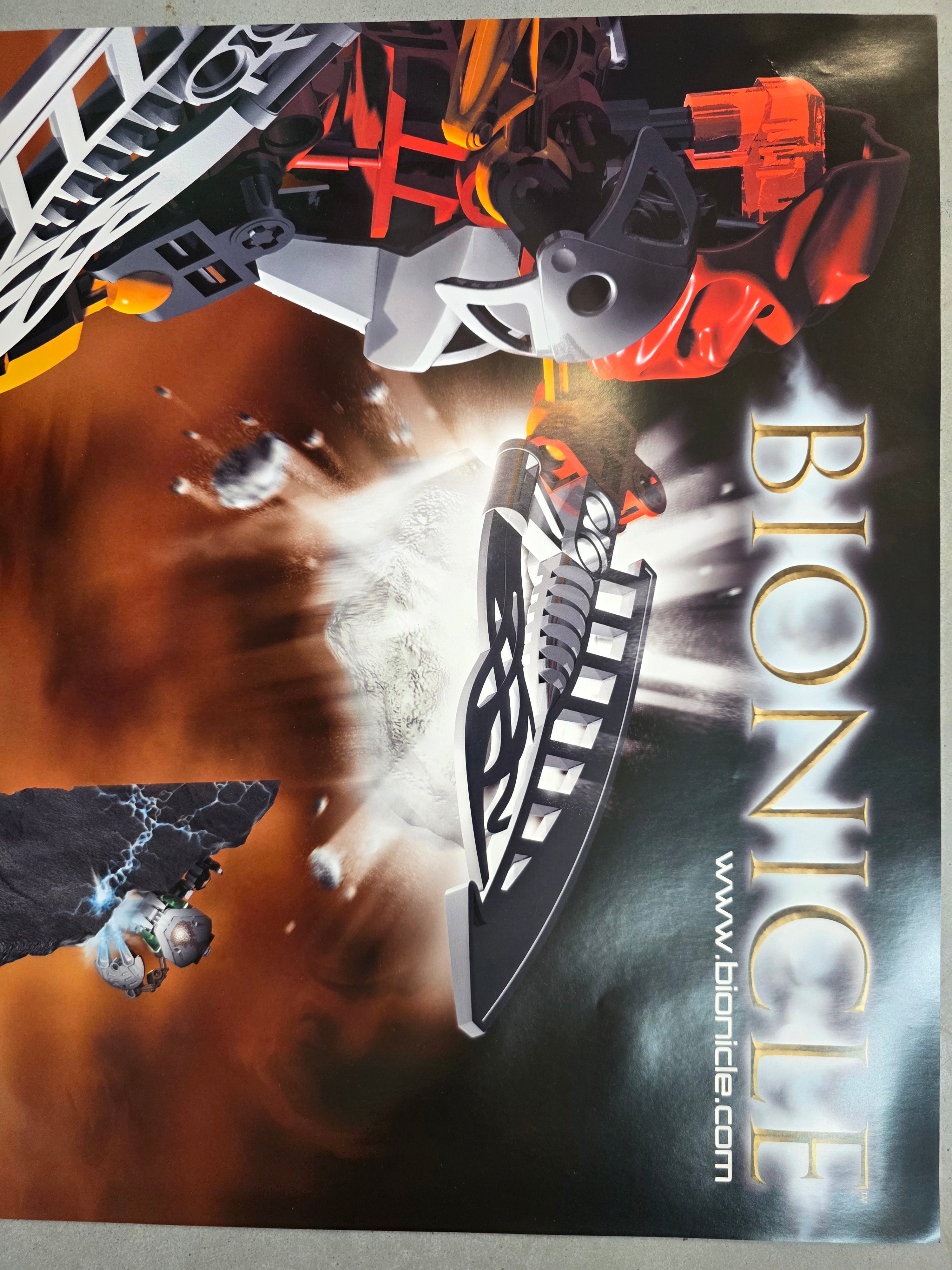 Vintage LEGO Bionicle Bohrok Poster - 48x67,5 cm - Origineel Winkelmateriaal