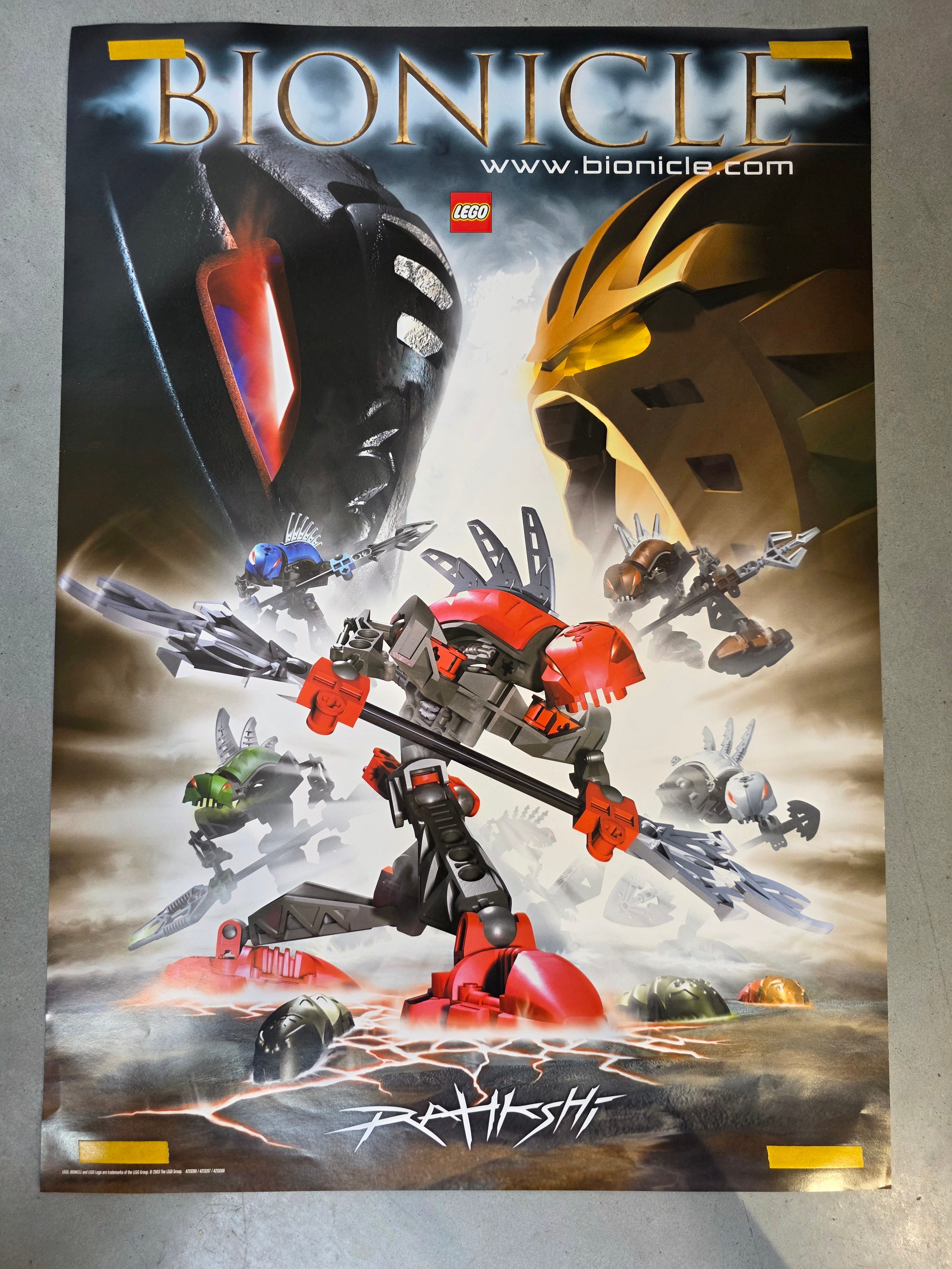 Vintage LEGO Bionicle Rahkshi Poster - 48x67,5 cm - Origineel Winkelmateriaal