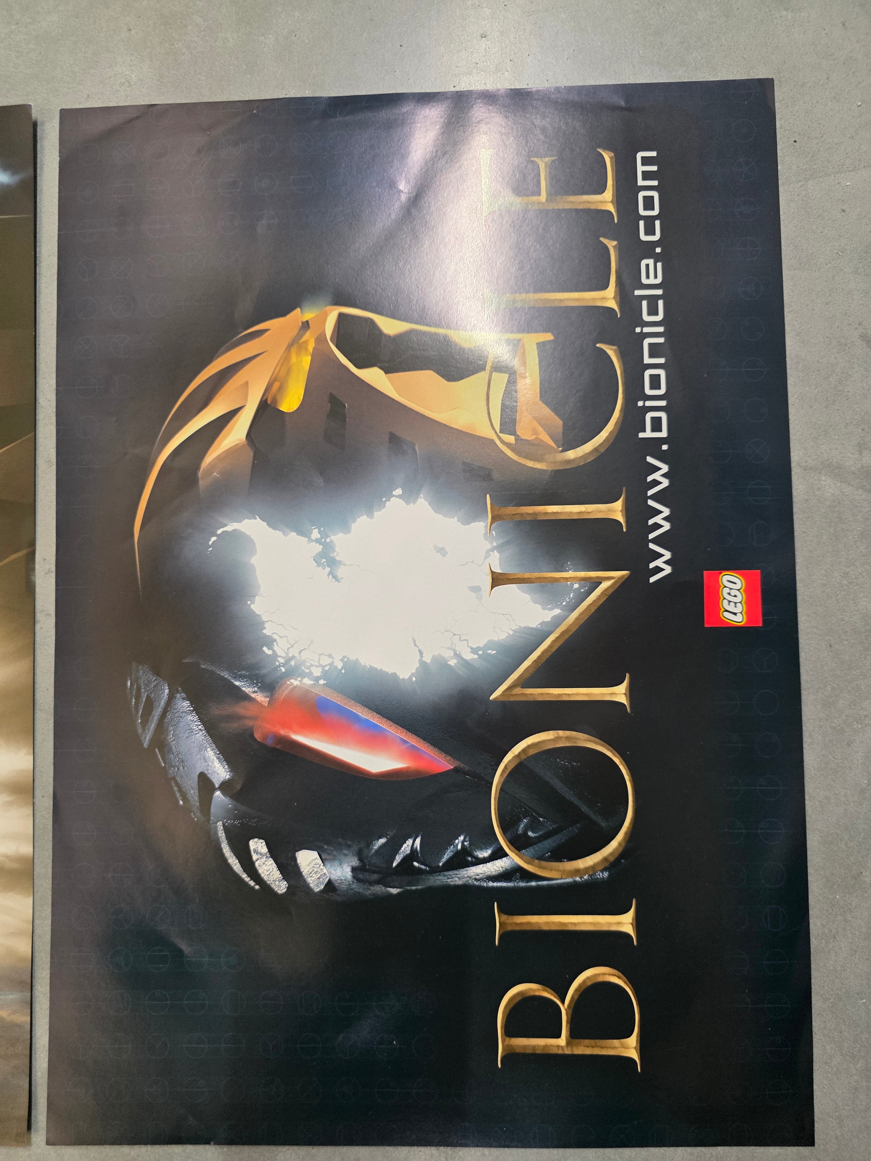 Vintage LEGO Bionicle Rahkshi Poster - A3 Dubbelzijdig - Origineel Winkelmateriaal