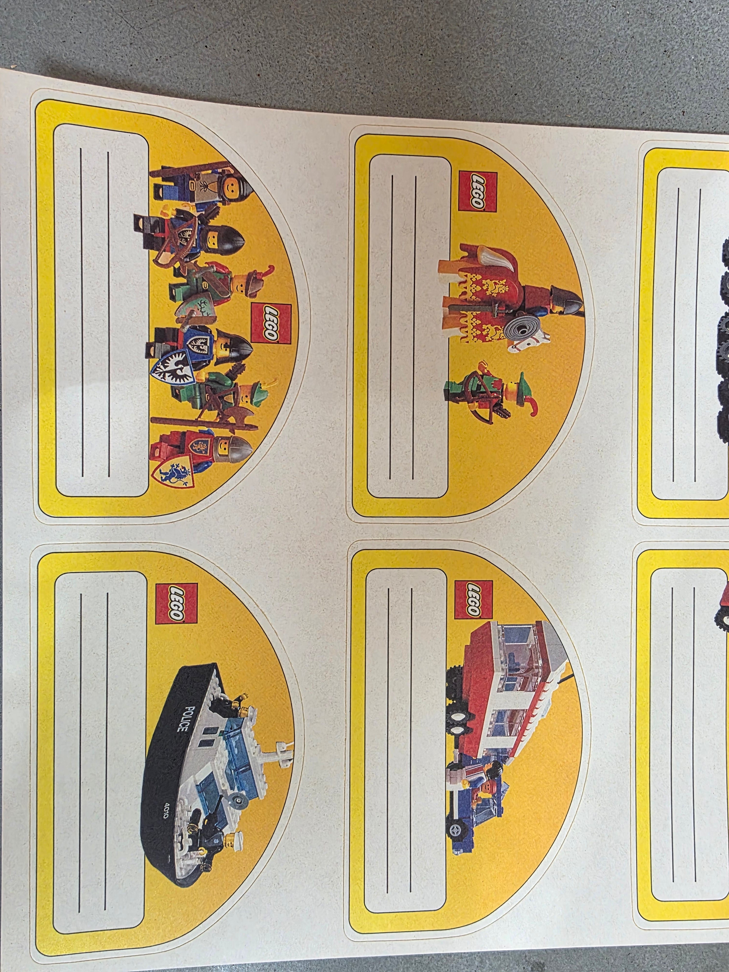 Lego Vintage stickervel A4