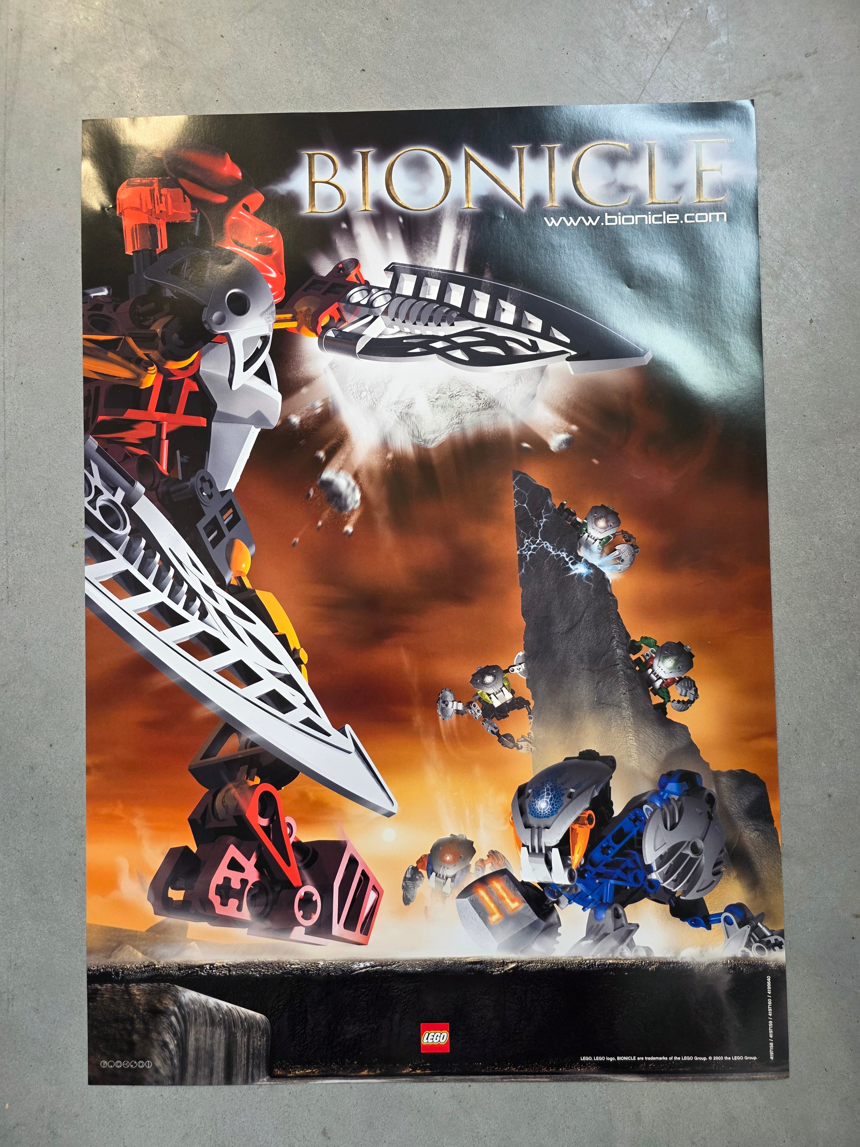 Vintage LEGO Bionicle Bohrok Poster - 48x67,5 cm - Origineel Winkelmateriaal