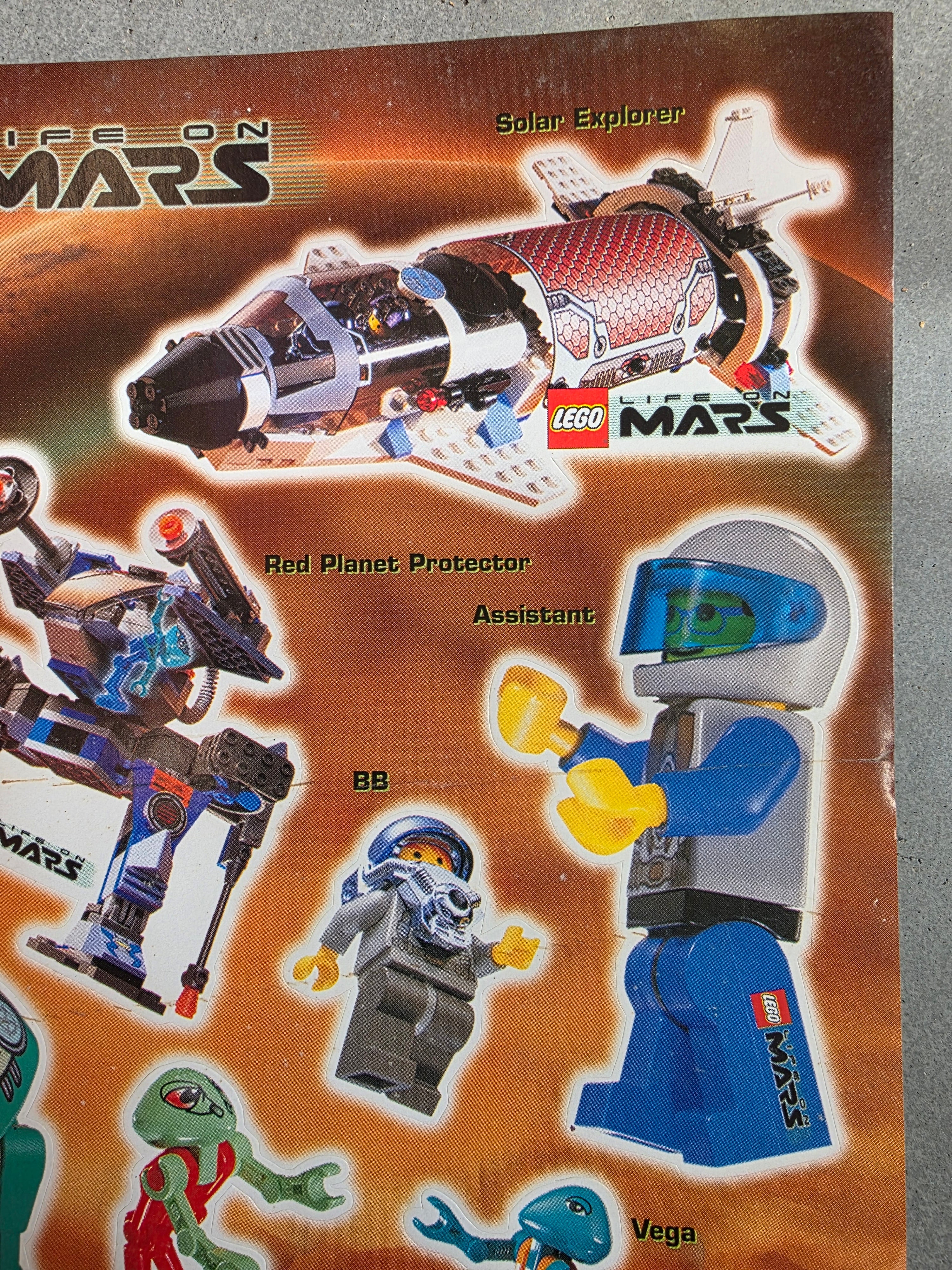 Lego Life on Mars stickervel A5 Formaat